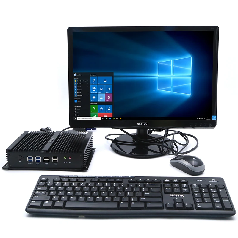 Безвентиляторный промышленный мини ПК Двойной Intel NIC Core i5 4200U 2 ...