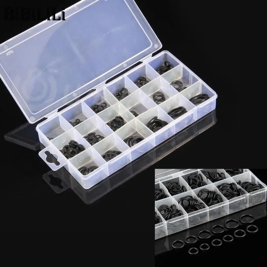 

O-Ring 225Pcs Rings Black Box Conditioning Washer Rubber Waterproof Air