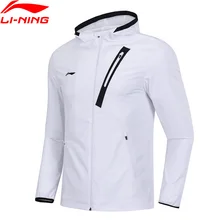 Li-Ning, мужская тренировочная серия, Тренч с защитой от умного ветра, 96% полиэстер, 4% спандекс, Обычная подкладка, спортивное пальто AFDP013 MWF381