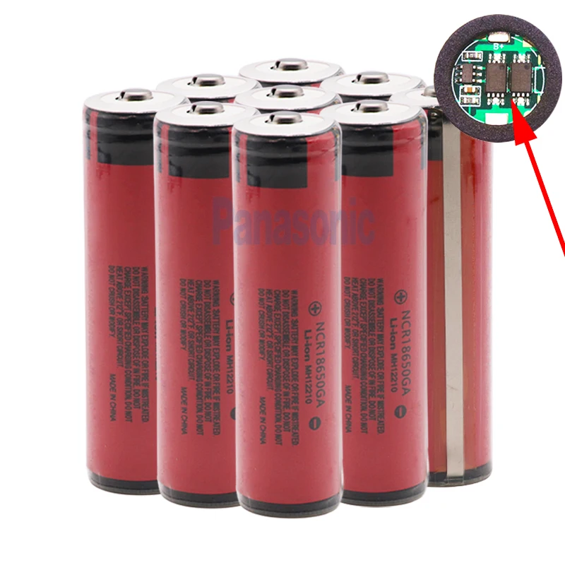 Оригинальная перезаряжаемая батарея 18650 3,7 V 3500mAh ncr1865GA 30A Разрядка Для игрушечного фонарика защита литиевой батареи