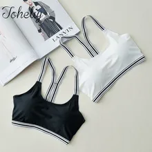 Лето г. Женская белая в полоску с задней с груди площадку завернутый грудь окрашены корзины женский короткий участок нижнее белье