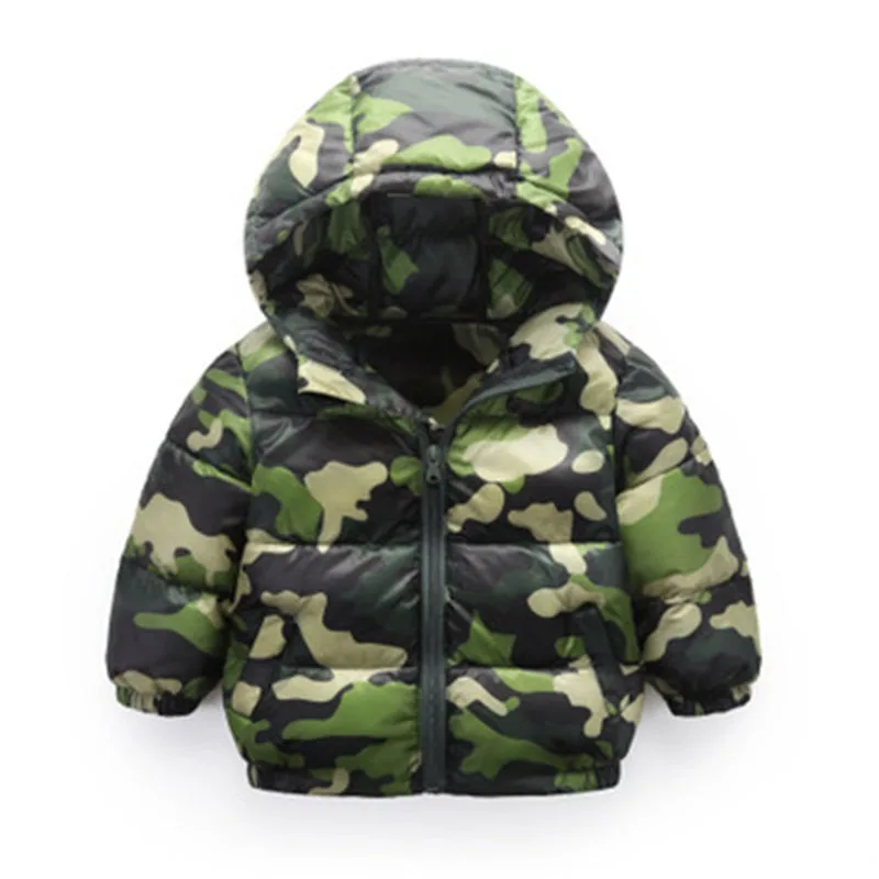 

Scsech Children Winter White Duck Down Jacket Baby Girls Warm Hooded Children Outerwear Coat Boys Girls Camouflage Clothes S8304