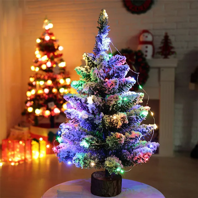 E5 Artificial Flocking Snow Christmas Tree LED Multicolor Lights Holiday Window Decorations Jul18 E5 Artificial Flocking Snow Christmas Tree LED Multicolor Lights Holiday Window Decorations Jul18