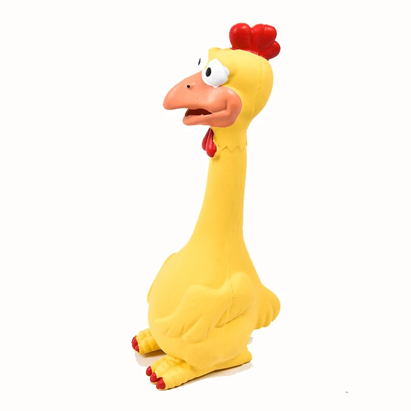 Cute Funny Screaming Chicken Big  Puppy Interactive Chewing Depressurize Chicken Dog Toy Cleaning Teeth Small Pet Squeaker Toy