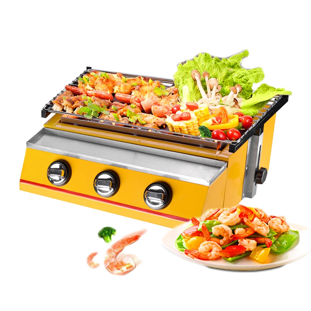 

churrasqueira Gas Grills 2/3/4/6 Burners BBQ Grills Infrared Nonstick Roasting Tray LPG grill Barbecue Tools For Outdoor