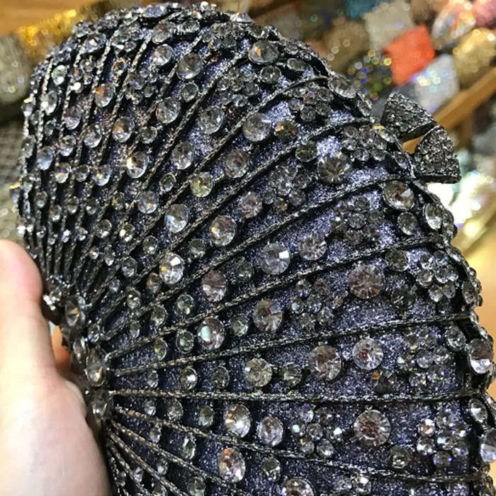 Бриллиантовая Женская металлическая вечерняя сумочка Minaudiere Кристальный кошелек