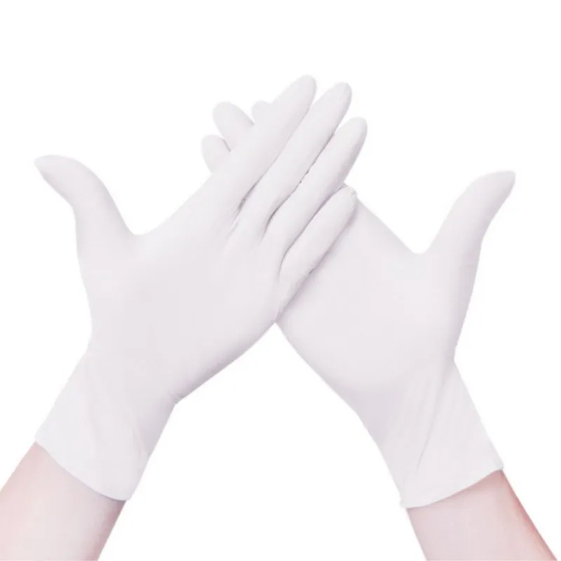 10 шт. белые резиновые перчатки противоскользящие кислотно-базовые одноразовые лабораторные латексные перчатки бытовые моющие средства