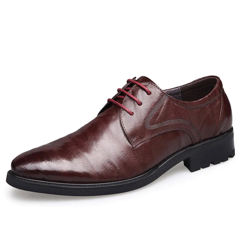 

Fashion luxury dress business men's leather shoes British style with goatskin breathable high-end boutique wedding shoes men