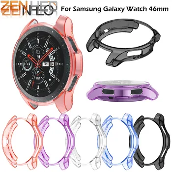 

Transparent Silicone Watch Frame Case Cover for Samsung Galaxy Watch 46mm protective Watch Cover Case Smartwatch Accessories