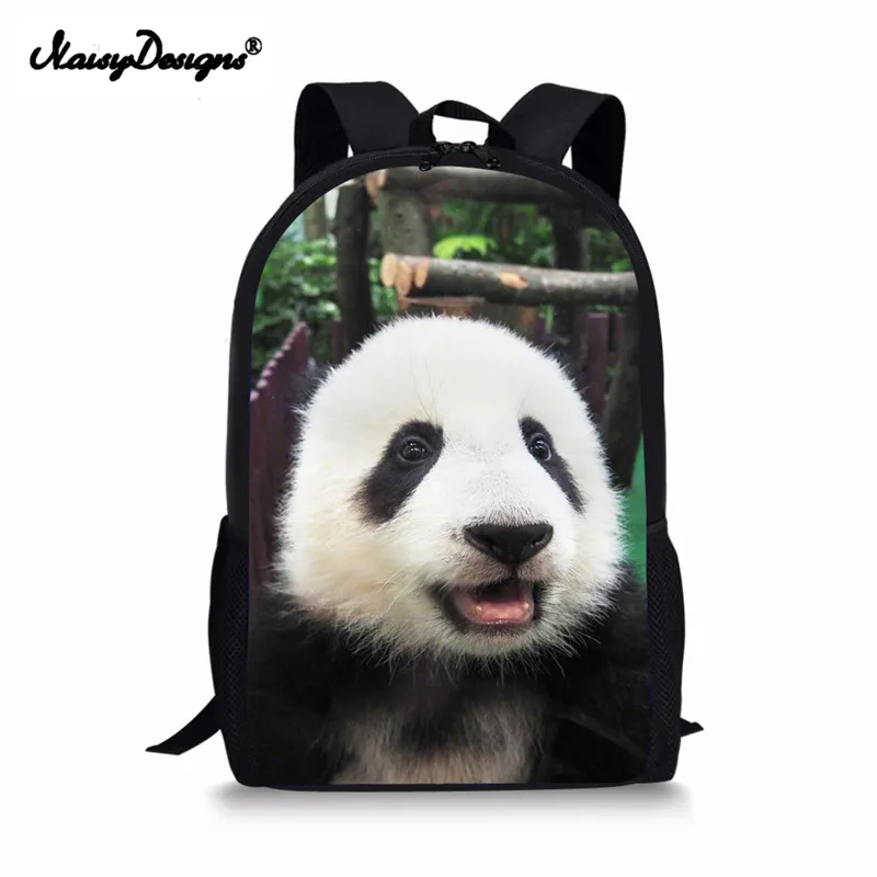 #*Cheap Famous Large Laptop Backpack Childrens 3D Animals Panda Print Polyester School Bags for Teenagers Boys Travel Knapsack Male
