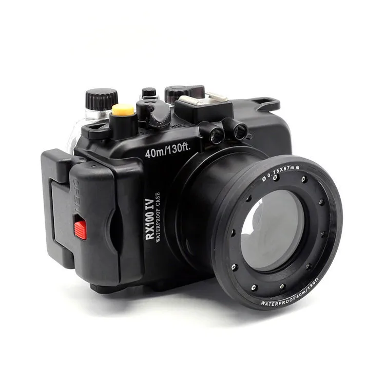 For-Sony-DSC-RX100-IV-40m-130ft-Meikon-Underwater-Camera-Housing-Red-Underwater-Filter-wet-67mm (4)