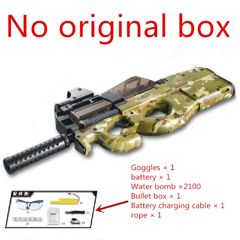 

Sand color Graffiti Edition P90 Electric Toy Gun Paintball Live CS Assault Snipe Weapon Soft Water Bullet Bursts Gun Outdoors