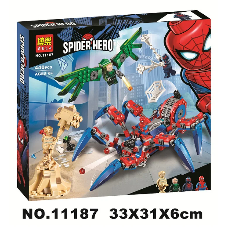 

Bela 11187 Spider-man Spider Crawler Building Blocks Toys Bricks Gift For Compatible With Legoings Super Hero 76114