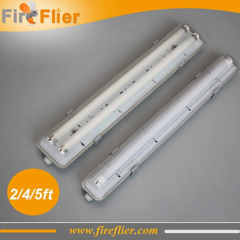5ft LED T8 IP65 Single Twin IP65 Weatherproof Batten Fitting with LED Tubes