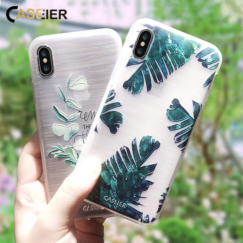Чехол CASEIER Flower для iPhone 6 6s 7 8 Plus мягкий чехол из ТПУ 7X8 5 5S SE чехлы мобильных