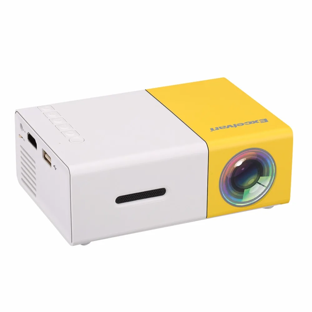 Прямая поставка Excelvan YG-300 портативный мини-проектор 600 люмен YG300 320x240 медиаплеер Поддержка 1080P HD lcd светодиодный проекторы