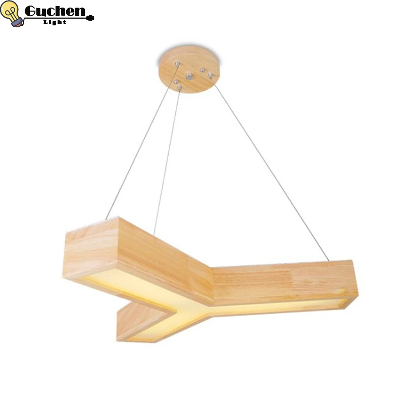 

Modern LED wooden Chandelier Lights Lamp For Living Room Lustre Chandeliers Lighting Pendant Hanging Ceiling Fixtures bedroom