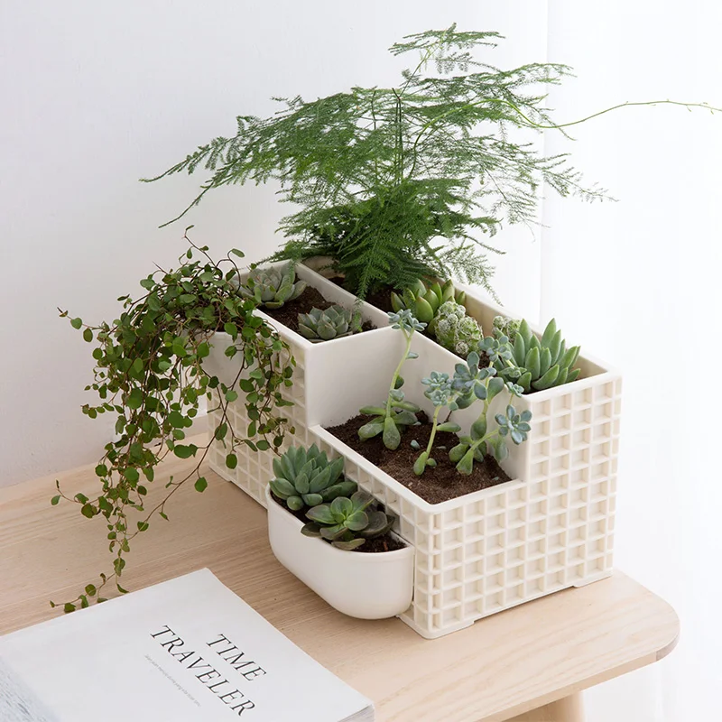 

EVERYFIT Storage Shelves Racks Multi-succulent plant flower shelf Plastic potted pot Creative balcony living room decoration