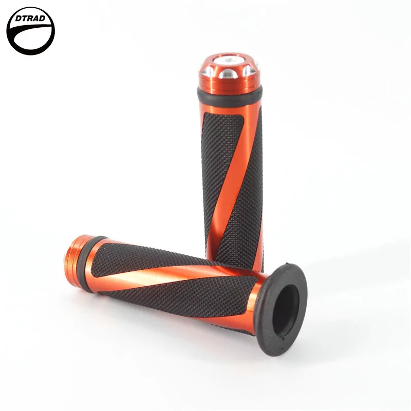 Universal 7/8" 22mm Motorcycle Handlebar Grips motocross CNC Aluminum& Rubber GEL Handle Bar Grips