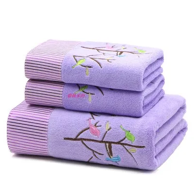 Хлопковый комплект полотенец для взрослых, 3 шт., кружевное банное полотенце для рук, Пляжное розовое полотенце с вышивкой, семейный подарок для взрослых, Свадебный дом,, FG1001 - Цвет: 6