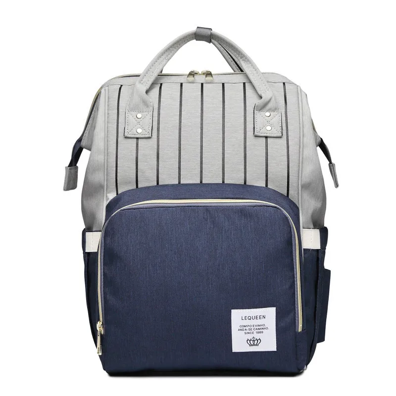 33 цвета, сумка для подгузников для мам, брендовая сумка для подгузников, большая вместительность, детский рюкзак для путешествий, дизайнерская сумка для ухода за ребенком, сумка для подгузников - Цвет: blue striped