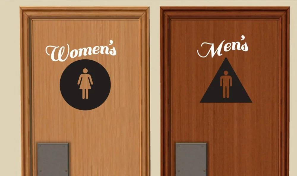 Porta do banheiro Adesivo de Vinil das Mulheres E Dos Homens
