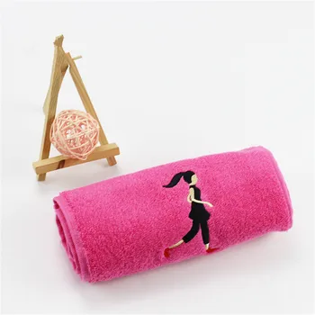 

Wholesale 10pcs 20*110cm Sports Towel Popular Yoga Running Bicycling Embroidery Gym Fitness Yoga Climbing Exercise Outdoor Towel