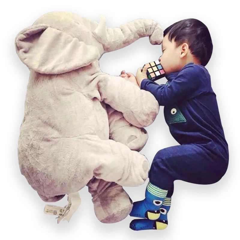 

40cm/60cm Large Elephant Doll Toy Kids Sleeping Soft Back Cushion Elephant Plush Pillow Stuffed Animals Plush Toys Baby Playmate