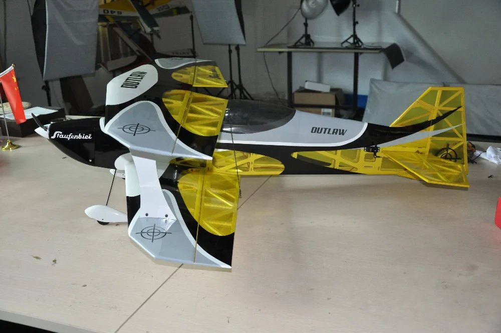 OUTLAW RC двухэтажный 1,2 м PNP версия электрические самолеты светильник вес дерево с фиксированным крылом RC самолет 3D модель самолета