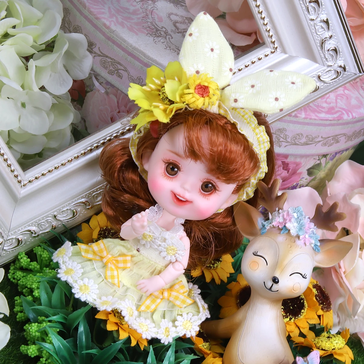 Dream Fairy 1/12 BJD doll 26 joint body ob11 mini doll with clothes shoes 14cm Cute children gift toy, name by DODO