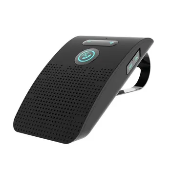 

Black ABS Sun visor Wireless car Bluetooth V4.2 Bluetooth Handsfree Car Kit Wireless Bluetooth Speaker Clip Speakerphone 5V