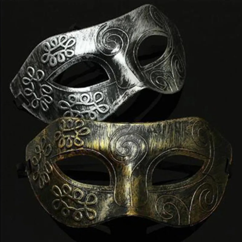 

Masquerade Decoration Mask Venice Dress Show Props Party Decoration Flat Head Carved Mask Ancient Roman MaleJazz