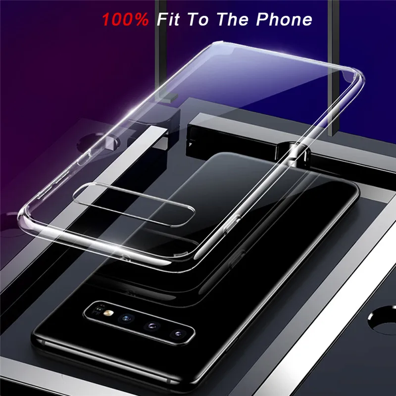 Роскошный прозрачный чехол для телефона Samsung Galaxy S10 Plus HD противоударный мягкий E