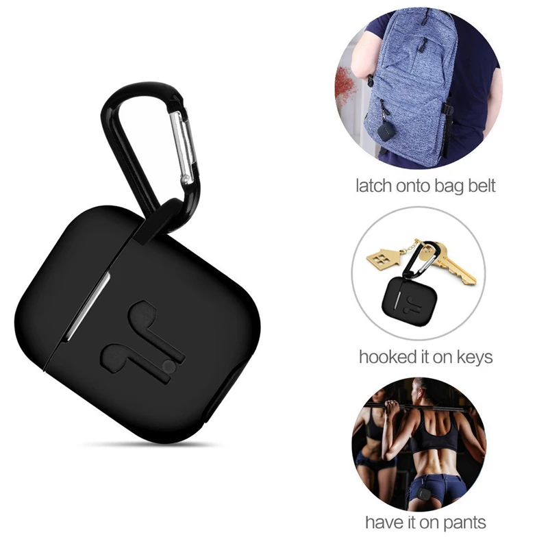 Мягкий силиконовый чехол HLTON для наушников Apple Airpods ударопрочный аксессуары