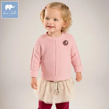 

DB5533 dave bella autumn infant baby girls fashion 100% cotton cardigan kids toddler coat cute children knitted sweater