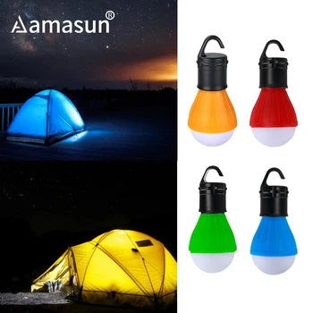 

Mini Tent Light Outdoor Portable Lantern Emergency Light Bulb Waterproof Hanging Hook Flashlight For Camping Hiking AAA Powered