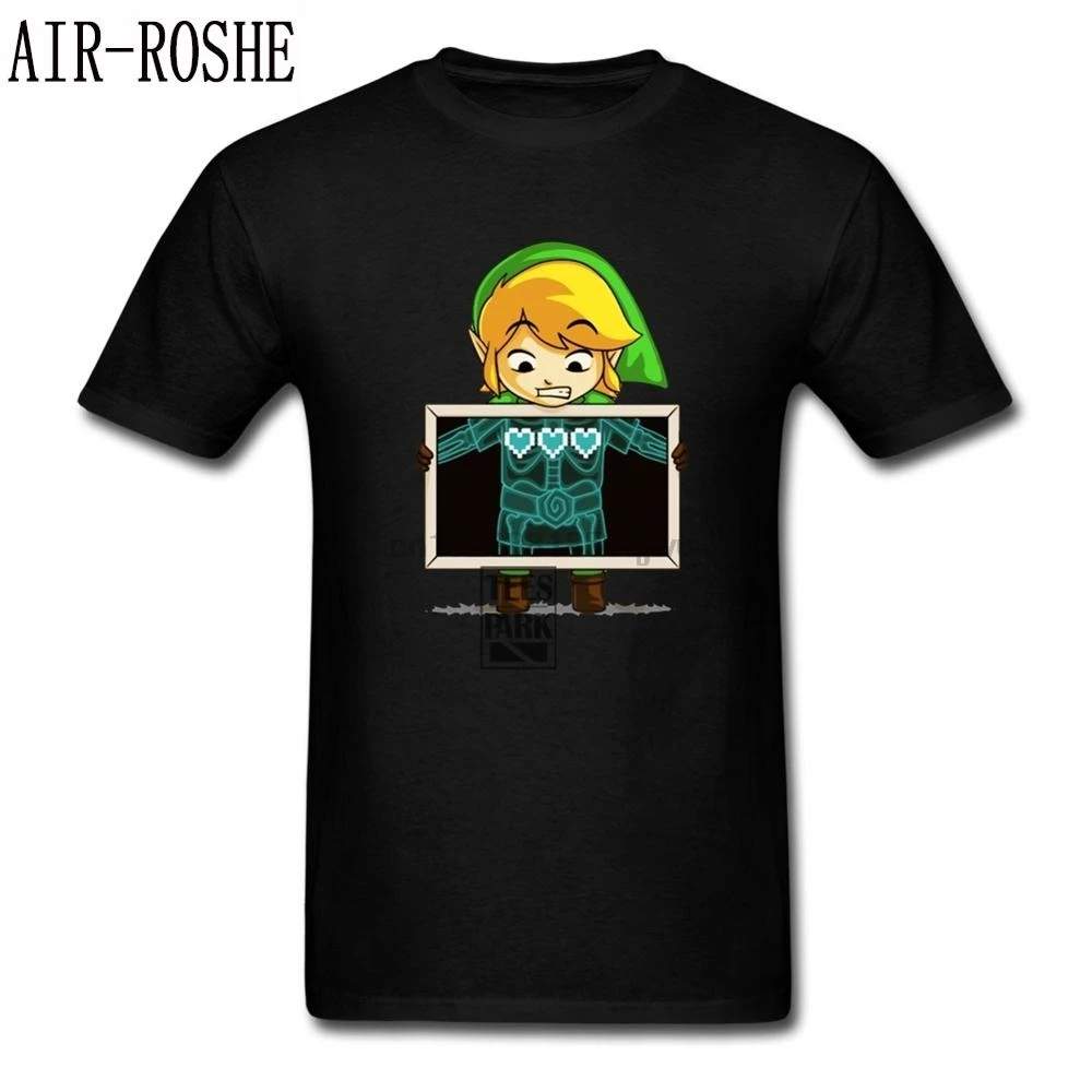Легенда о Зельде футболка Забавные футболки Zelda Geek мужские хлопковые с коротким