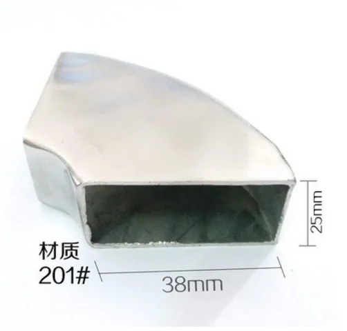 

10PCS/LOT 25X38MM 201 # Stainless Steel Square Elbow 90 Degrees Welded Exhaust Pipe Bracket Connector Elbow