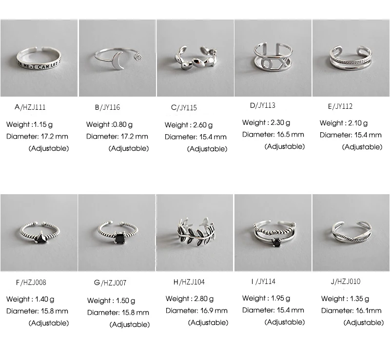 F.I.N.S 925 пробы серебряные стекируемые кольца для женщин Ретро Мульти стили в виде листа, геометрической формы, винтажное серебряное кольцо 925