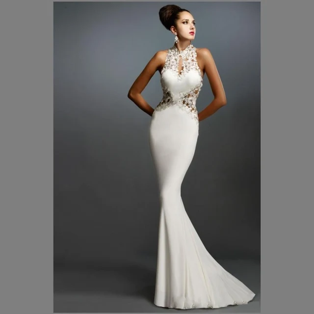 High Neck Mermaid Prom Dress