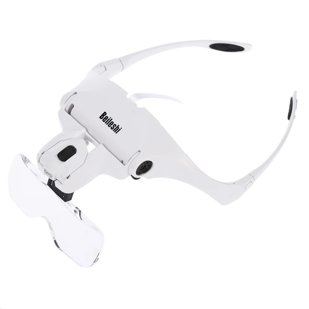Beileshi Magnifying glass Headband Eye Magnifier 1 0X 1 5X 2 0X 2 5X 3 5X