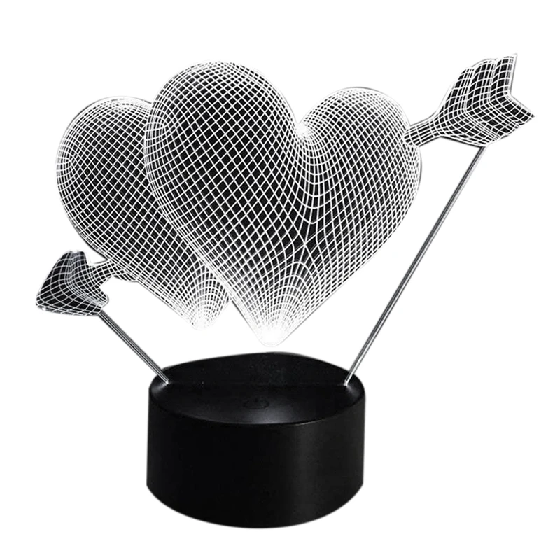 

Romantic 3D Glow LED Night Light 7 Colors Optical Illusion Lamp Touch Sensor Perfect for Home Party Festival Decor Great Gift