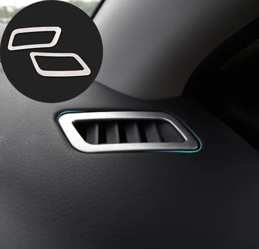 

ACCESSORIES FIT FOR NISSAN QASHQAI X-TRAIL 2014 2015 2016 CHROME DASHBOARD AIR VENT TRIM COVER BEZEL GARNISH FRONT INSERT OUTLET