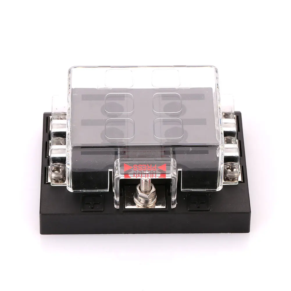 Car Auto Internal Circuits Fuse Box Case Mount Holder Block 6Way DC32V