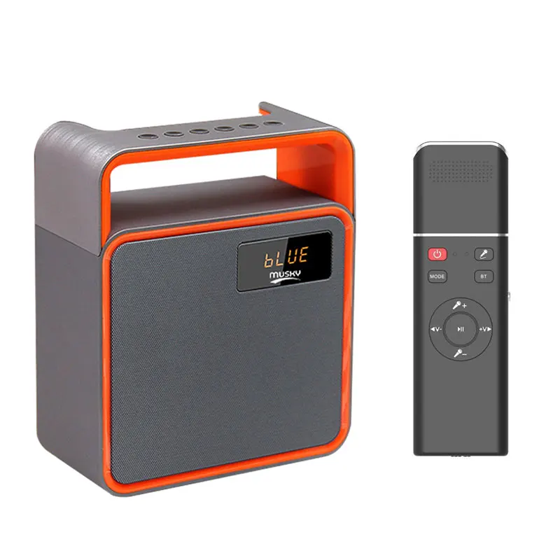 

Bluetooth Loudspeaker Wireless Microphone Amplifier Portable Speaker Support Aux TF Card FM Radio Move Column Street Karaoke