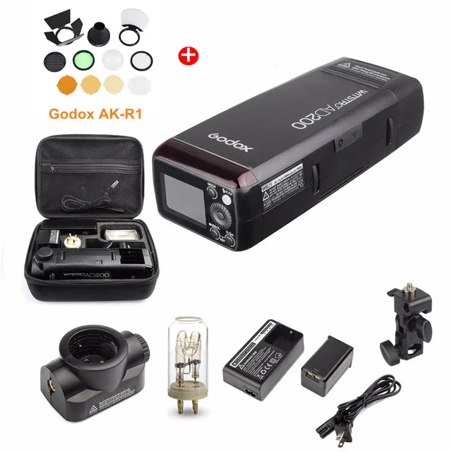 Godox AD200 200Ws 2.4G TTL Flash Strobe 1/8000 HSS Cordless Monolight
