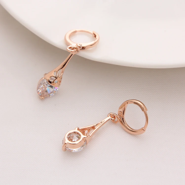 Hesiod Österreichischen Kristall Ohrringe Für Frauen Gold Farbe Strass Braut Hochzeit Ohrring Großhandel Ohrringe Modeschmuck