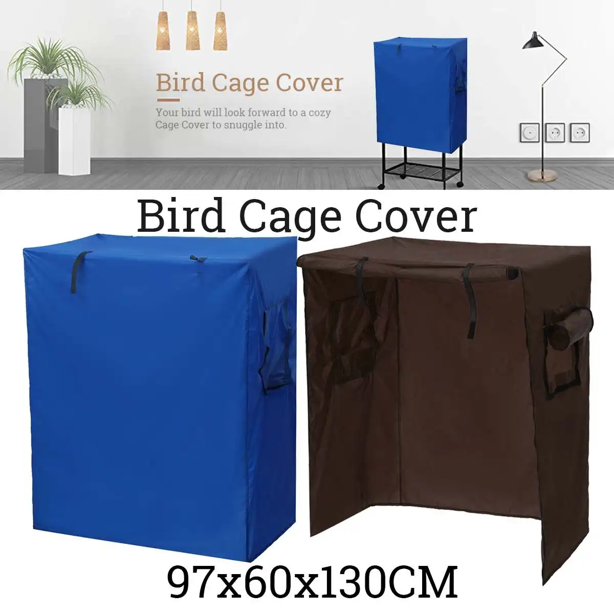 

Universal Bird Cage Cover Seed Catcher Parrot Aviary Guard Bag Shell Skirt Cover sunshade Breathable dustproof Bird Supplies
