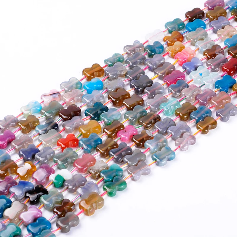 Top Quality Semi-precious Cute Little Bear Crack Stripe Natural Stone Agata Beads DIY Jewelry Making For Necklace