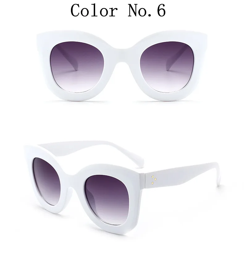 Новинка, модные брендовые дизайнерские женские солнцезащитные очки кошачий глаз, женские солнцезащитные очки с градиентными точками, большие солнцезащитные очки UV400